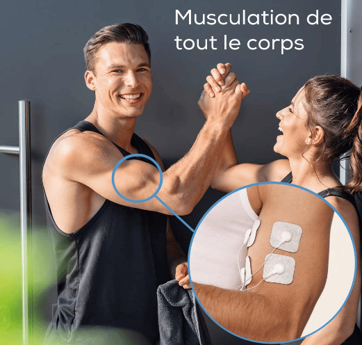 Électrostimulateur Musculaire EM49 3 En 1 - TENS/EMS/Massage, Anti-douleur, 4 électrodes, Neuf